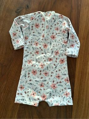 Imagine Perry Kids Floral Long-Sleeve One-Piece Swim Suit - Pink Floral 2T